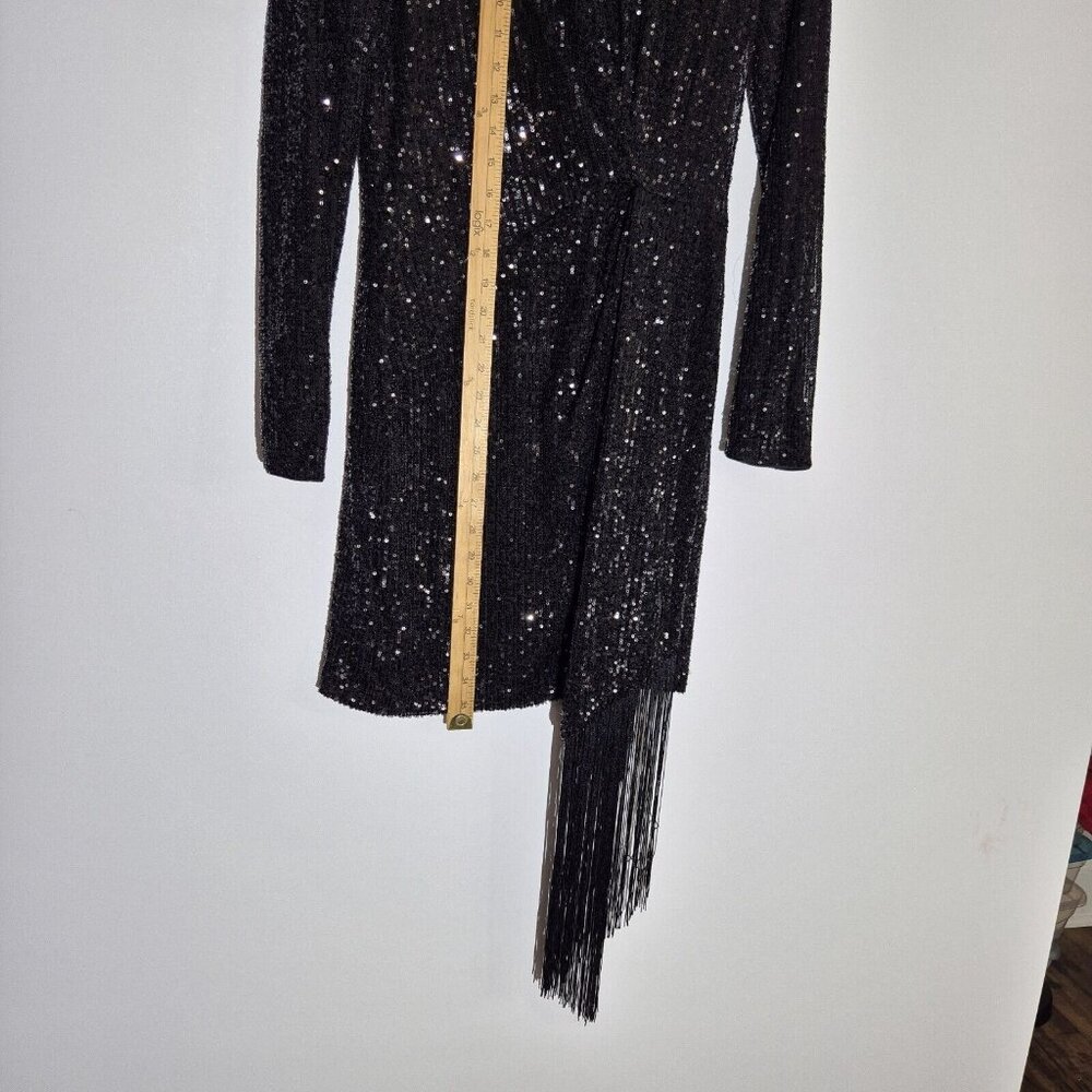 Bell Badgley Mischka Dress Women's Size 2 Sequin Sheath Dress Long sleeve (47) - Picture 11 of 11